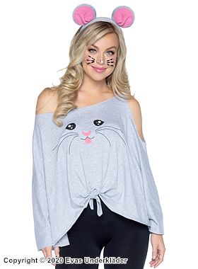 Female mouse, costume poncho, cold shoulder